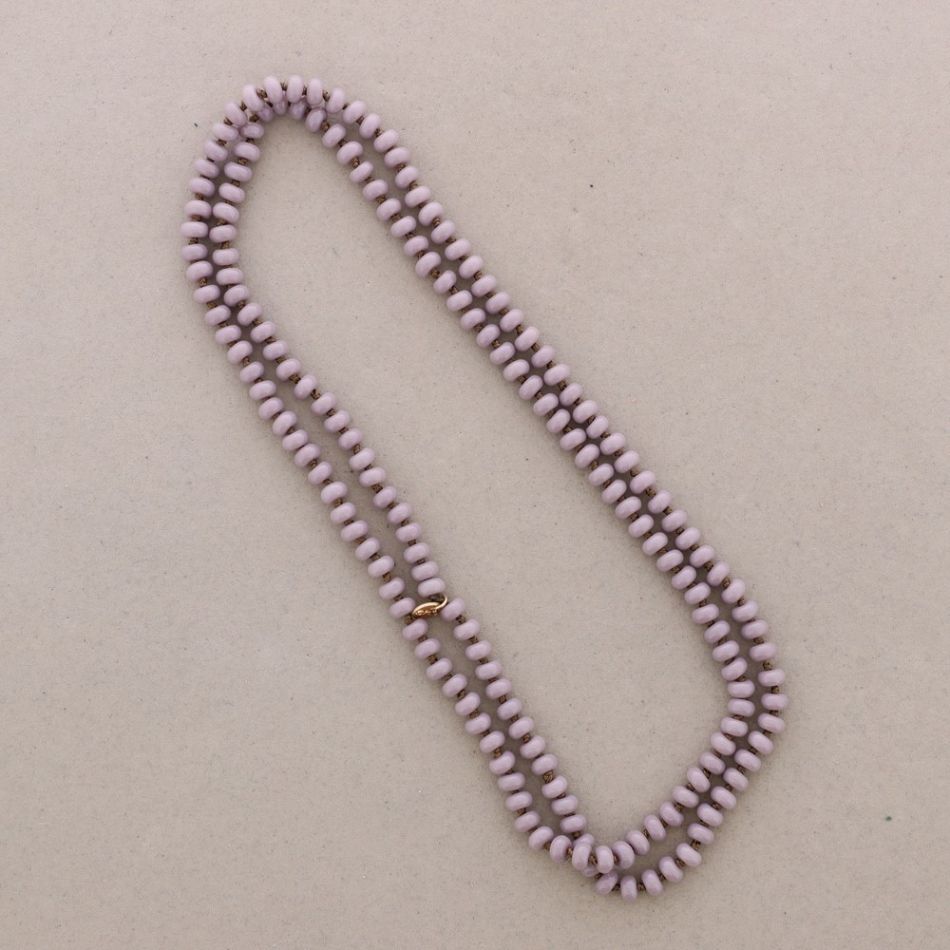 LONG NECKLACE BEADS KNOTS 1.2M*8MM