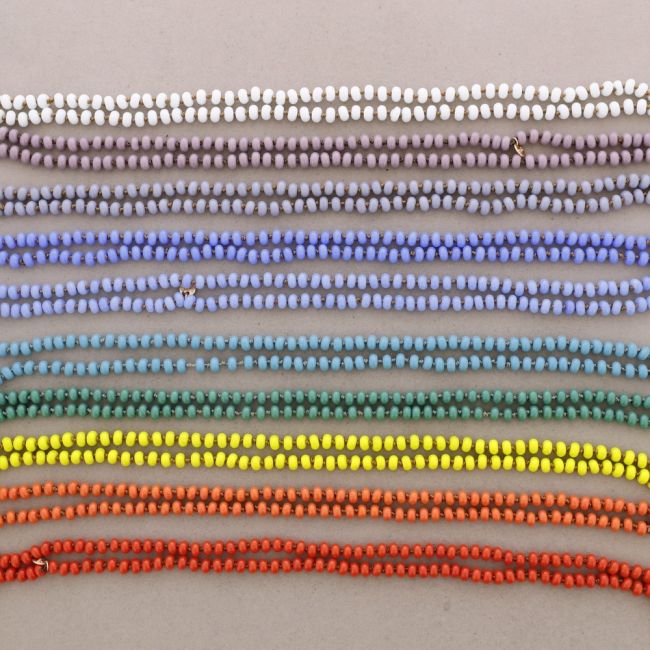 LONG NECKLACE BEADS KNOTS 1.2M*8MM
