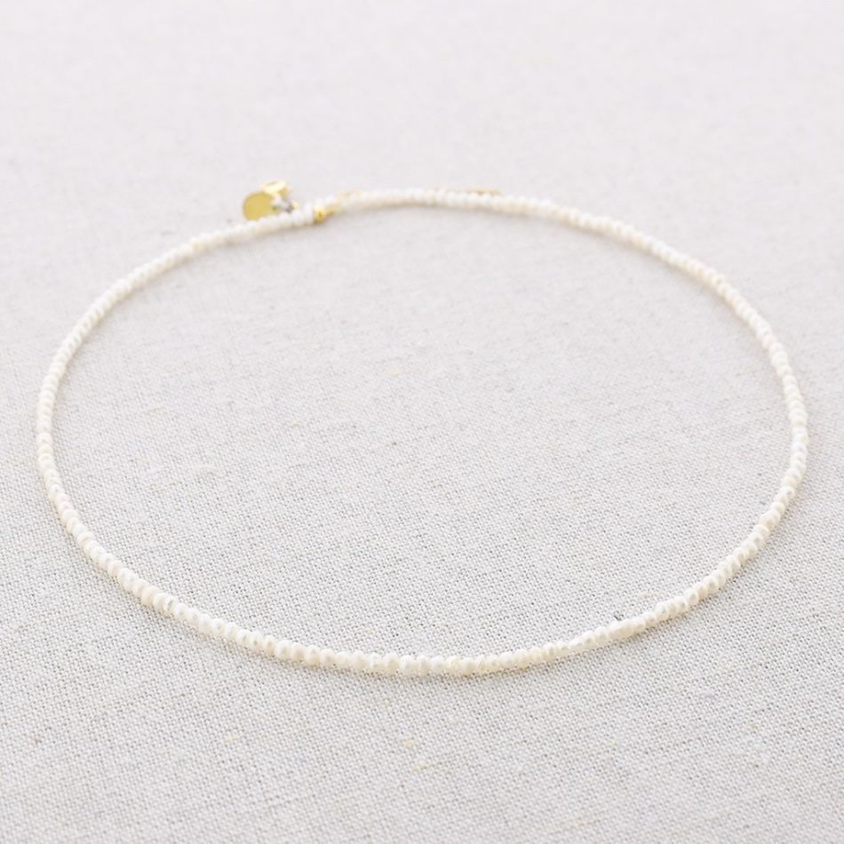 CULTIVATED PEARLS STEEL SHORT NECKLACE