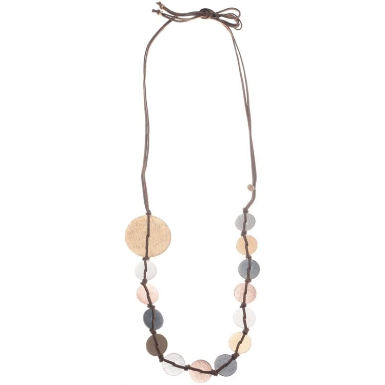 COLLAR LARGO COLGANTES MEDALLAS METAL