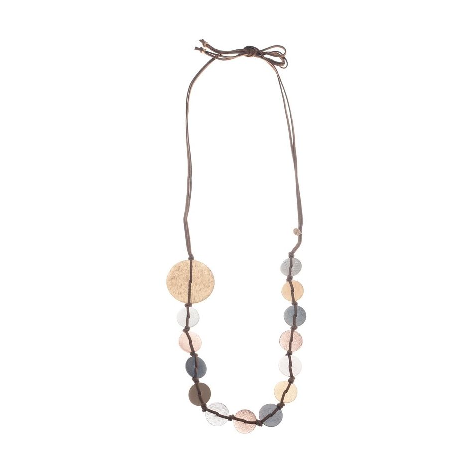 COLLAR LARGO COLGANTES MEDALLAS METAL
