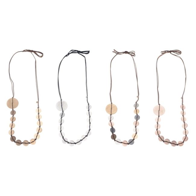 METAL MEDALS PENDANTS LONG NECKLACE