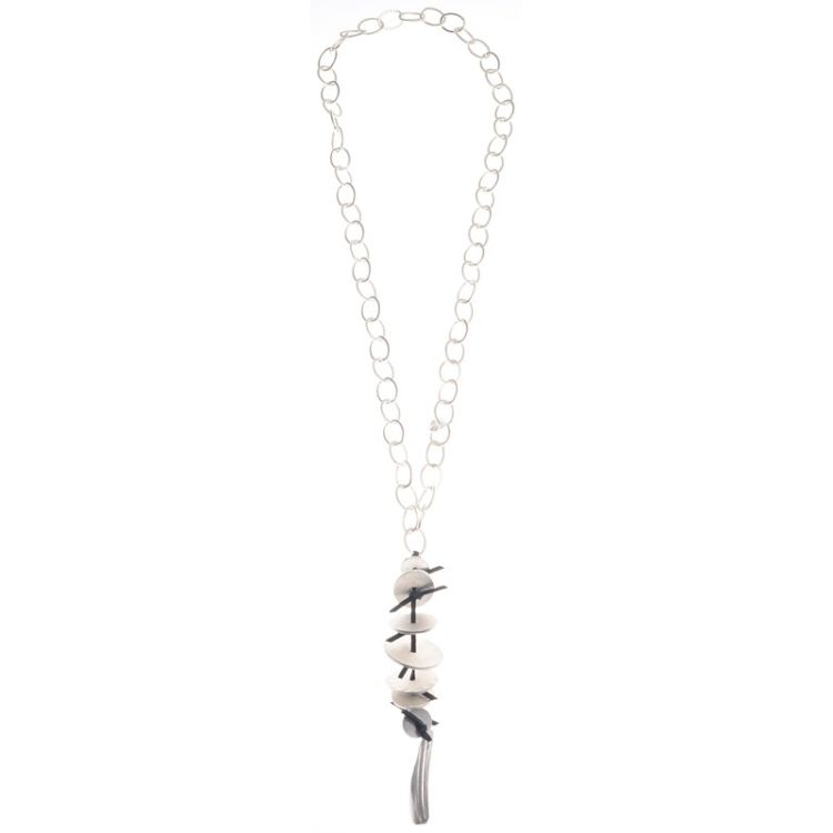 COLLAR LARGO CADENA COLGANTES METAL