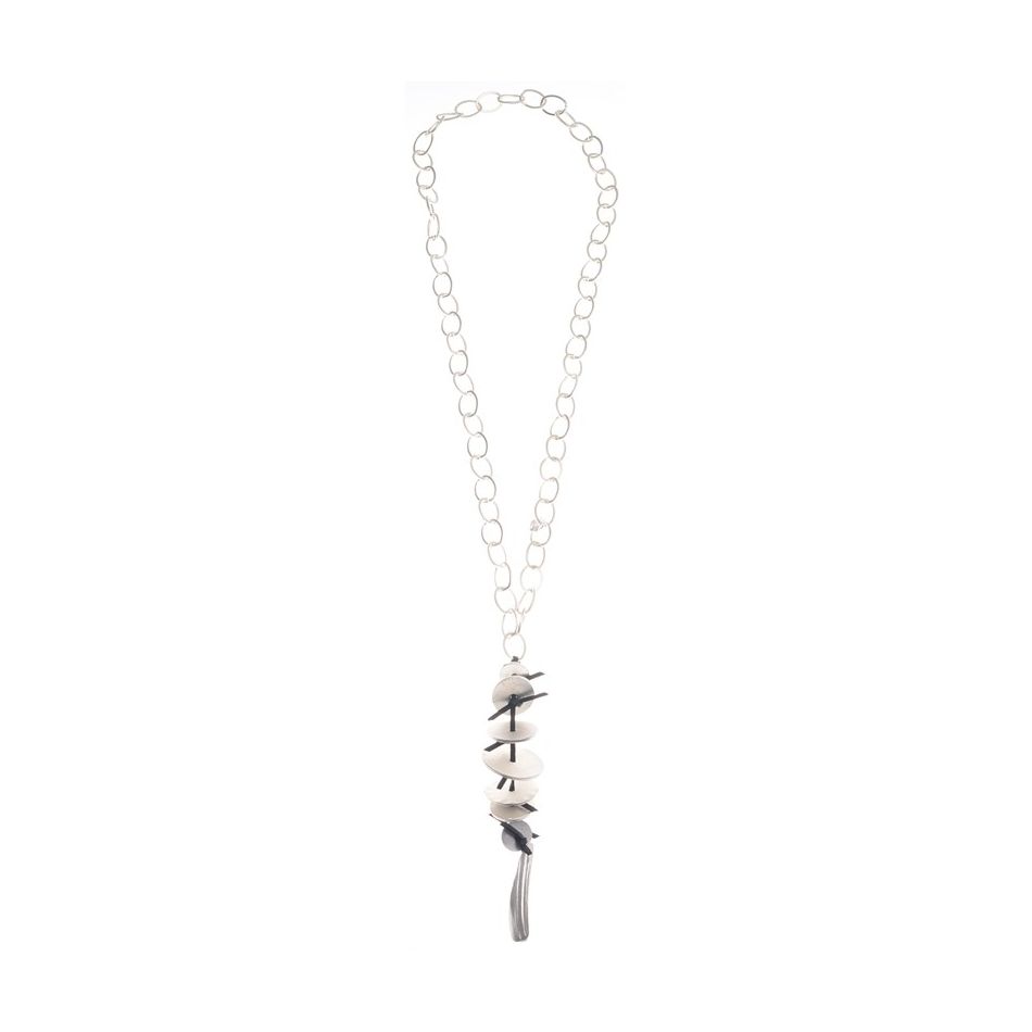 LONG METAL PENDANT CHAIN NECKLACE