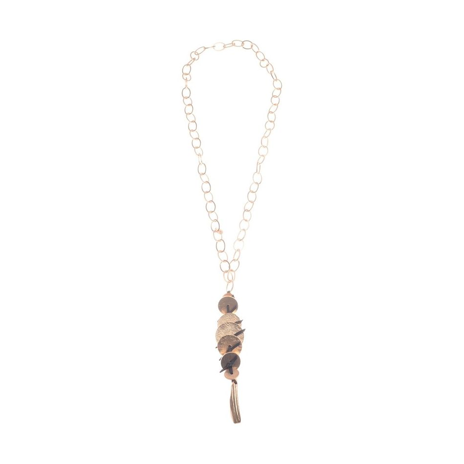 COLLAR LARGO CADENA COLGANTES METAL