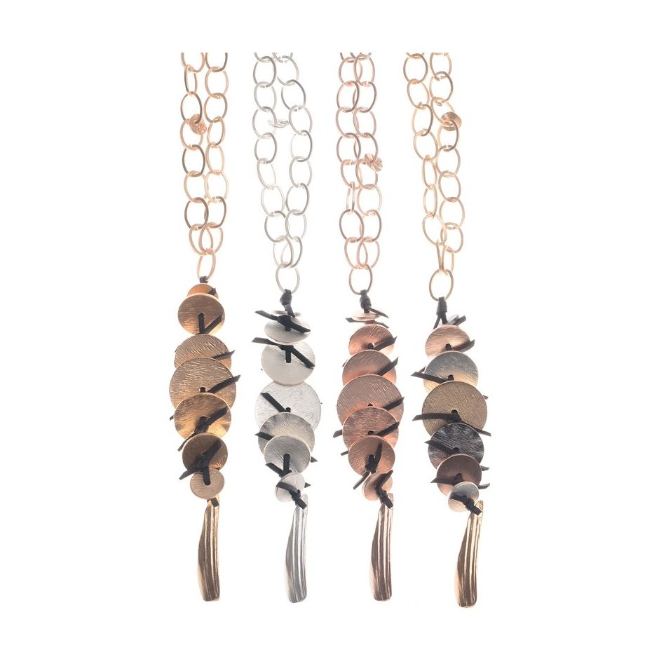 COLLAR LARGO CADENA COLGANTES METAL