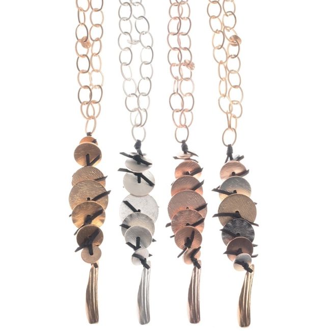 COLLAR LARGO CADENA COLGANTES METAL