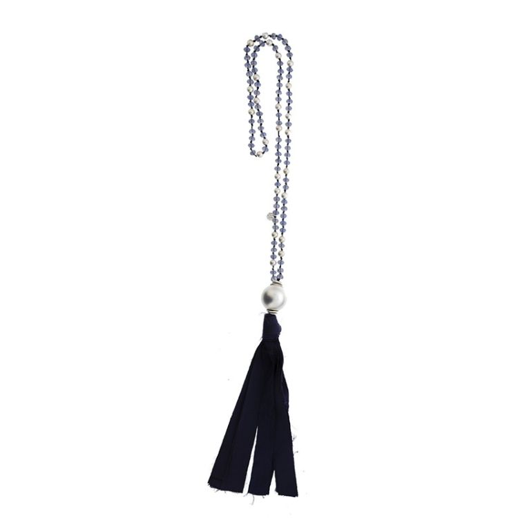 COLLAR LARGO CRISTALES COLGANTE FLECO 2