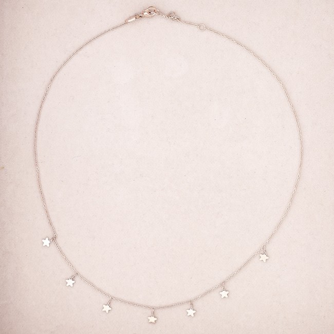STEEL SHORT NECKLACE WITH...