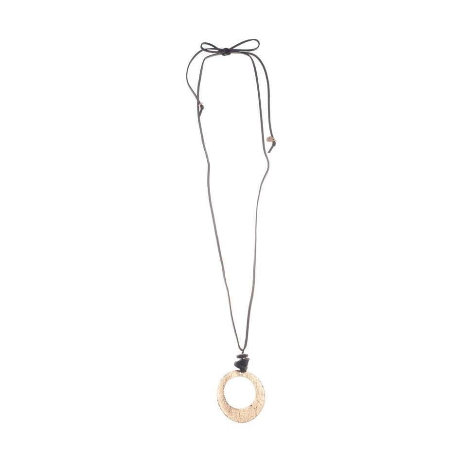 COLLAR LARGO COLGANTE ANILLA METAL