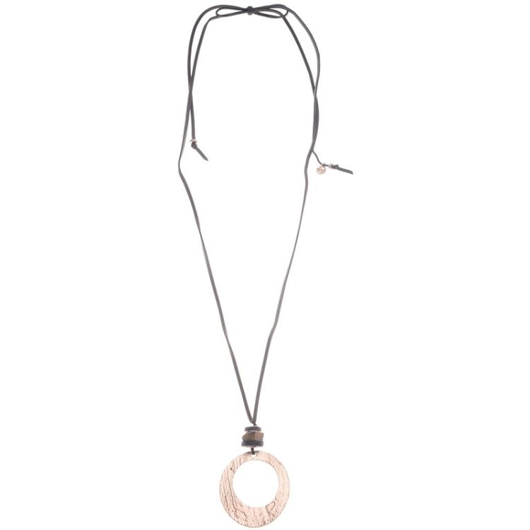 COLLAR LARGO COLGANTE ANILLA METAL 2