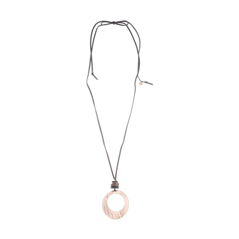 COLLAR LARGO COLGANTE ANILLA METAL
