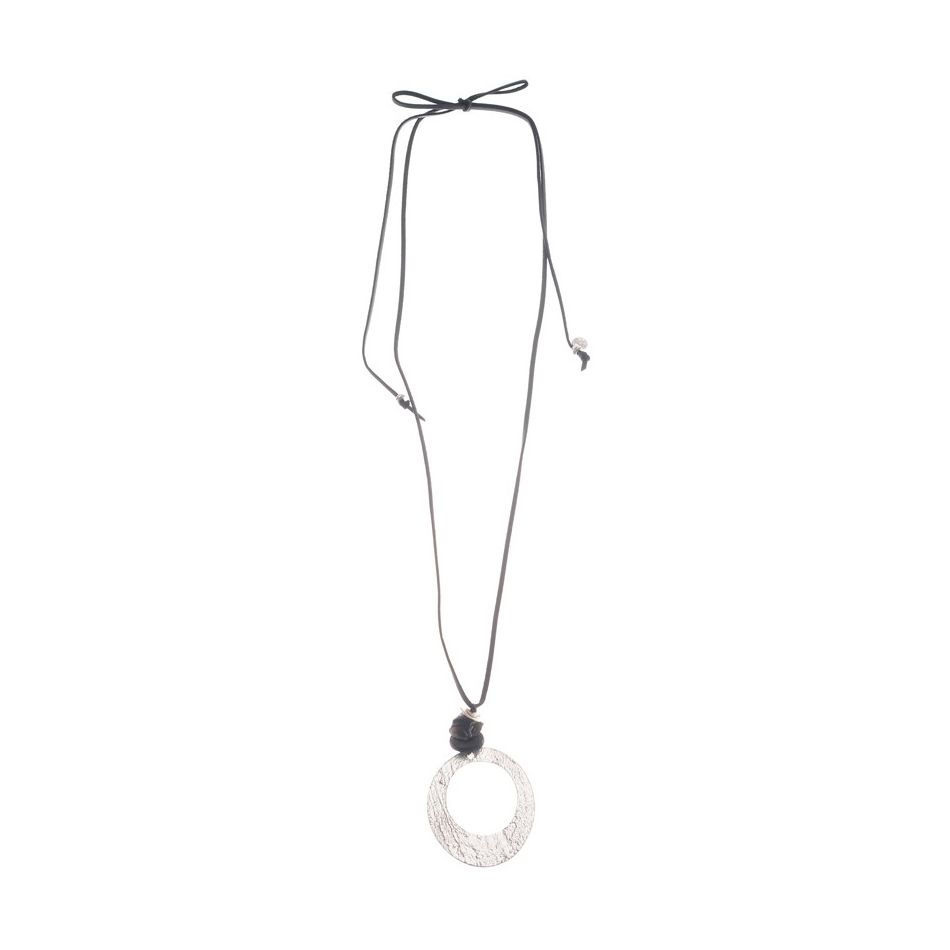 COLLAR LARGO COLGANTE ANILLA METAL
