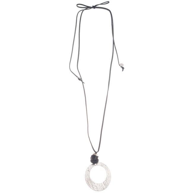 COLLAR LARGO COLGANTE ANILLA METAL