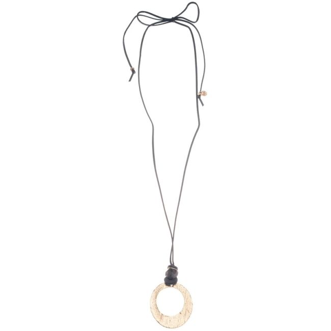 COLLAR LARGO COLGANTE ANILLA METAL