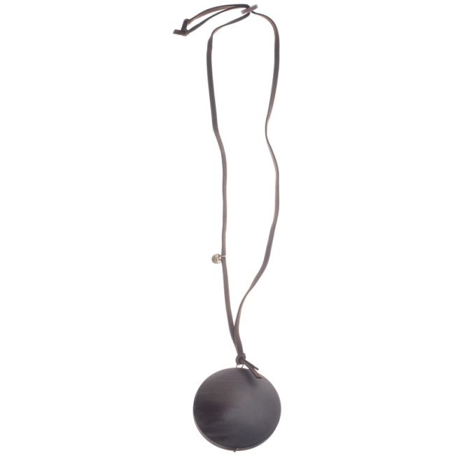 COLLAR LARGO COLGANTE CIRCULAR RESINA MATE