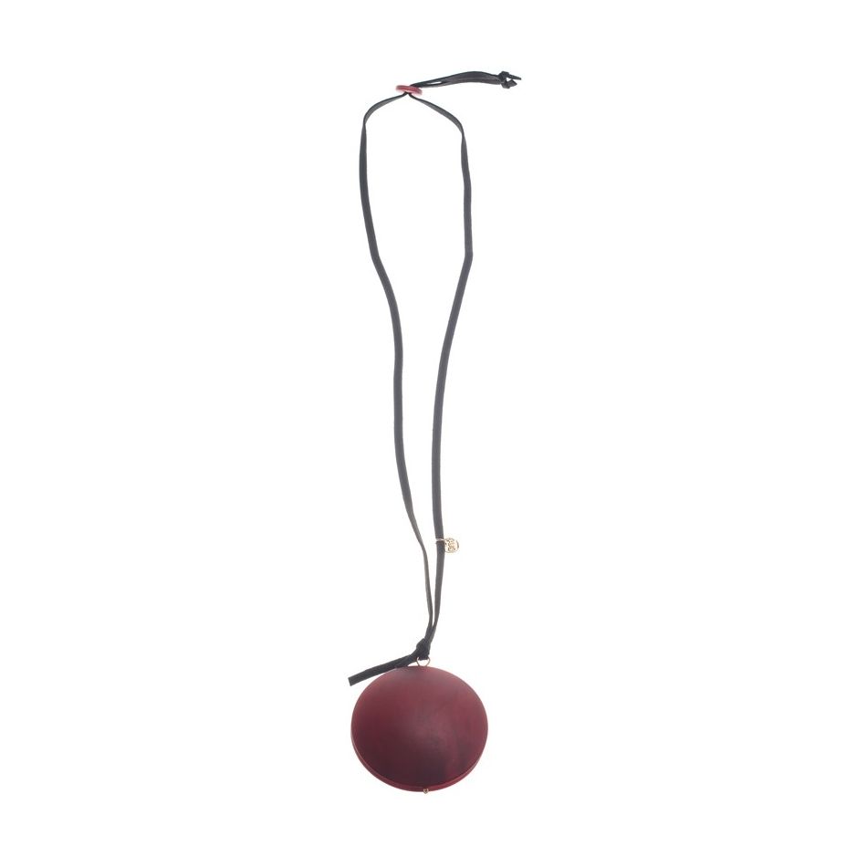 COLLAR LARGO COLGANTE CIRCULAR RESINA MATE
