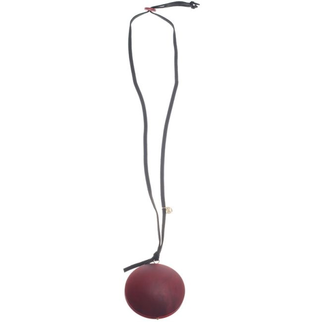 COLLAR LARGO COLGANTE CIRCULAR RESINA MATE