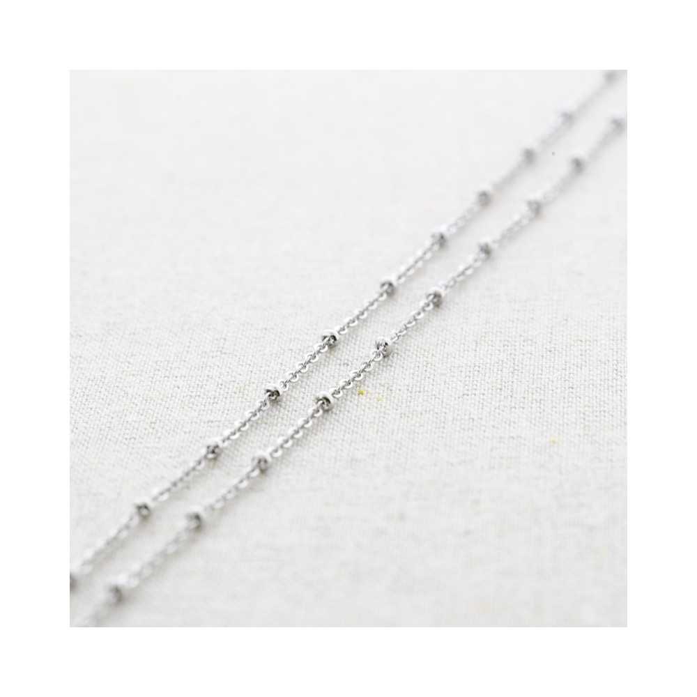 STEEL BALLS CHAIN SHORT NECKLACE