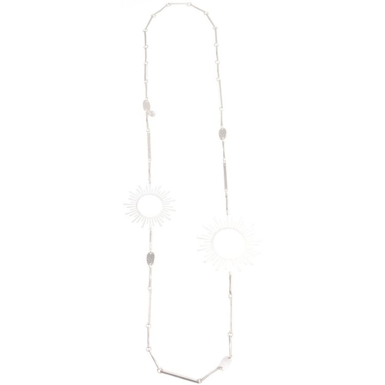 METAL DOUBLE SUN LONG NECKLACE