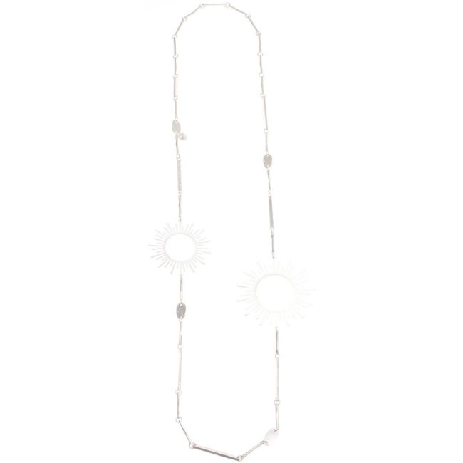 METAL DOUBLE SUN LONG NECKLACE