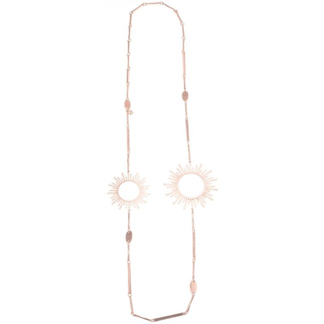 COLLAR LARGO DOBLE SOL METAL