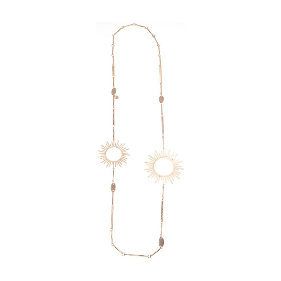 COLLAR LARGO DOBLE SOL METAL