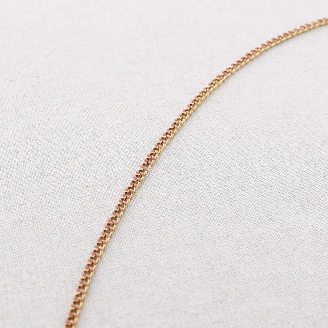 STEEL SHORT NECKLACE WITH ENAMEL LINKS
