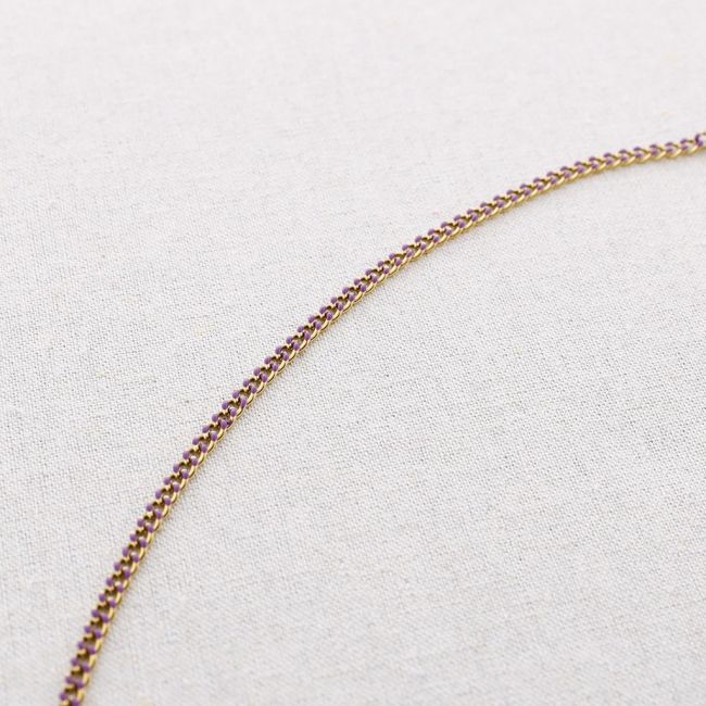STEEL SHORT NECKLACE WITH ENAMEL LINKS