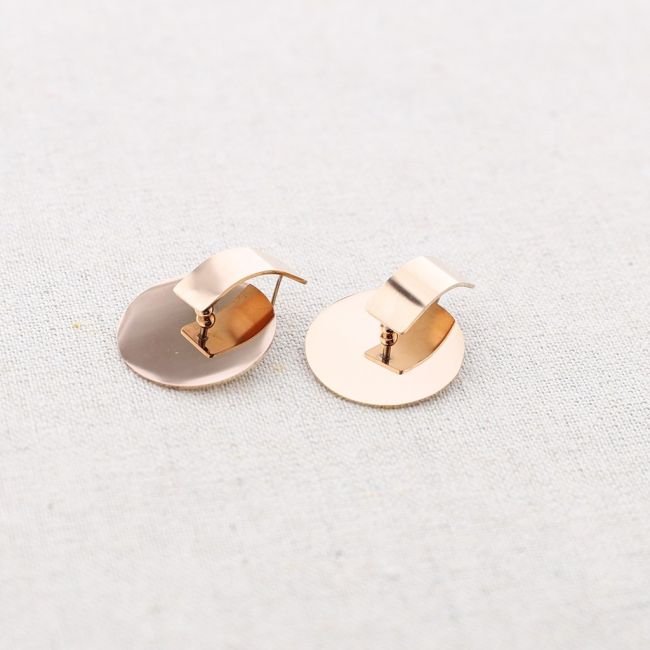 PENDIENTES ACERO COLGANTE MEDALLA 2CM