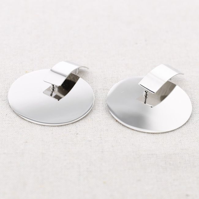 PENDIENTES ACERO COLGANTE MEDALLA 5CM