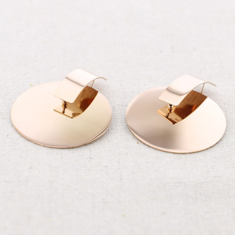 PENDIENTES ACERO COLGANTE MEDALLA 5CM
