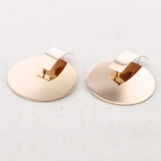 PENDIENTES ACERO COLGANTE MEDALLA 5CM