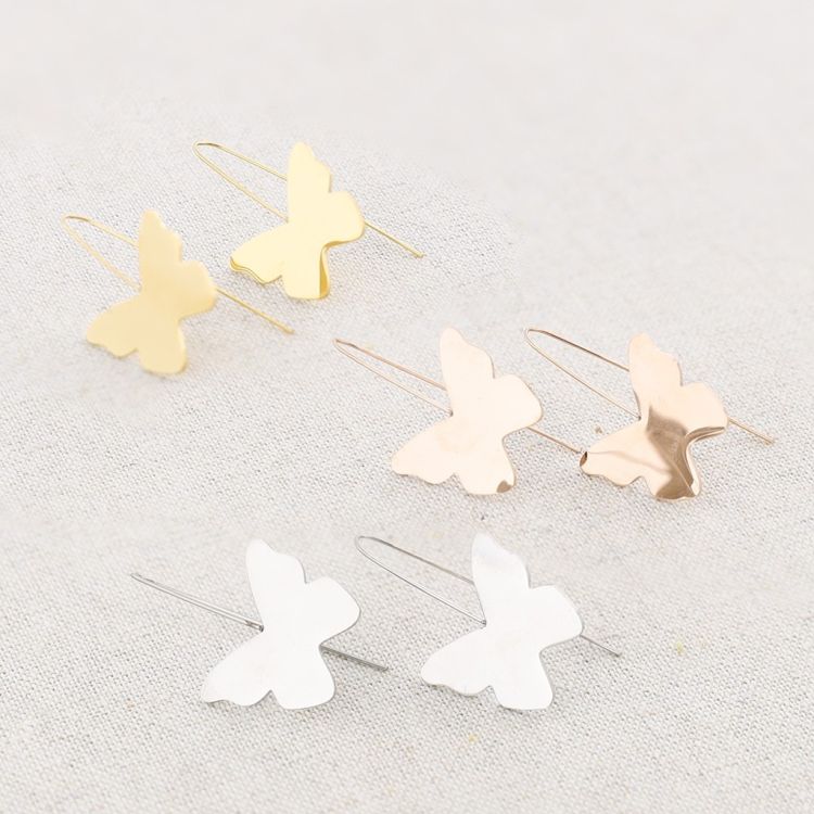 PENDIENTES ACERO MARIPOSA 2