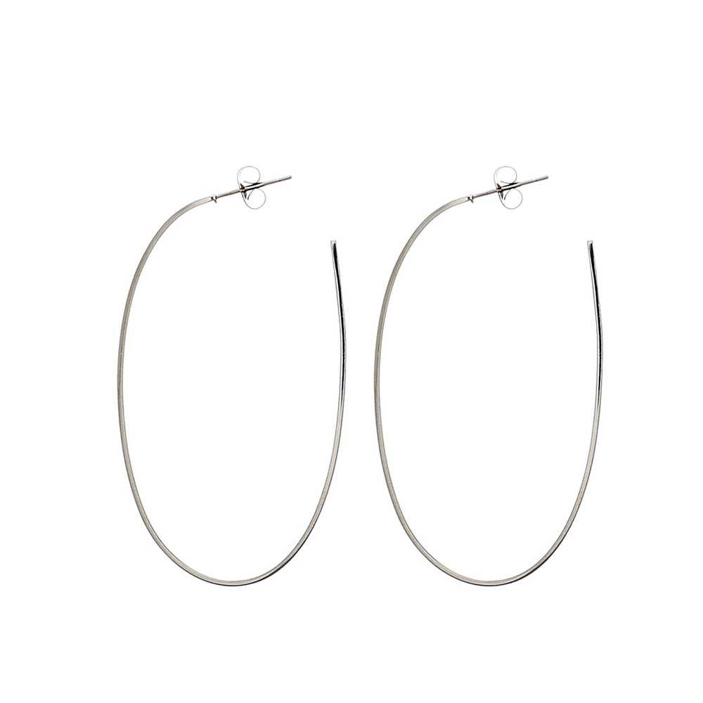 IRREGULAR HOOP STEEL EARRINGS