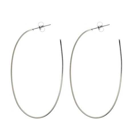 IRREGULAR HOOP STEEL EARRINGS