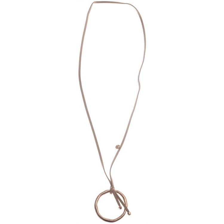 COLLAR LARGO COLGANTE ANILLA METAL