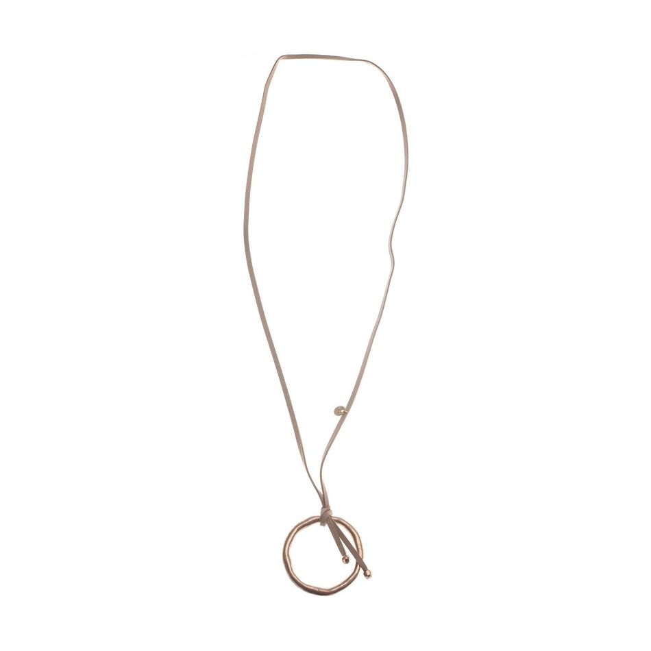 COLLAR LARGO COLGANTE ANILLA METAL