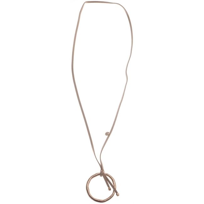 COLLAR LARGO COLGANTE ANILLA METAL