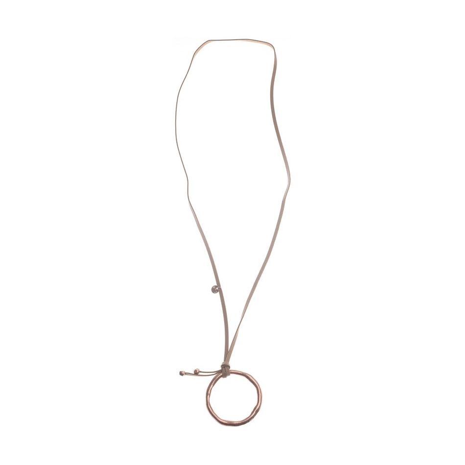 COLLAR LARGO COLGANTE ANILLA METAL