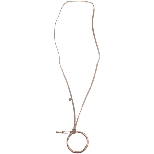 COLLAR LARGO COLGANTE ANILLA METAL