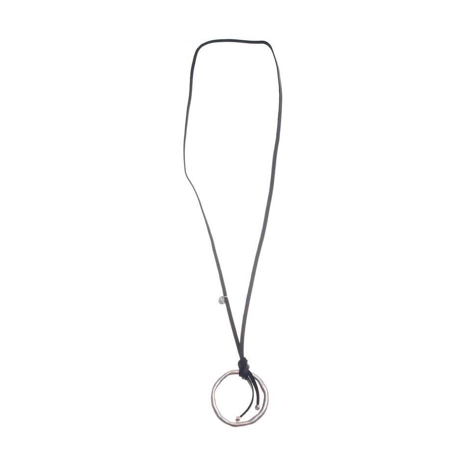 COLLAR LARGO COLGANTE ANILLA METAL