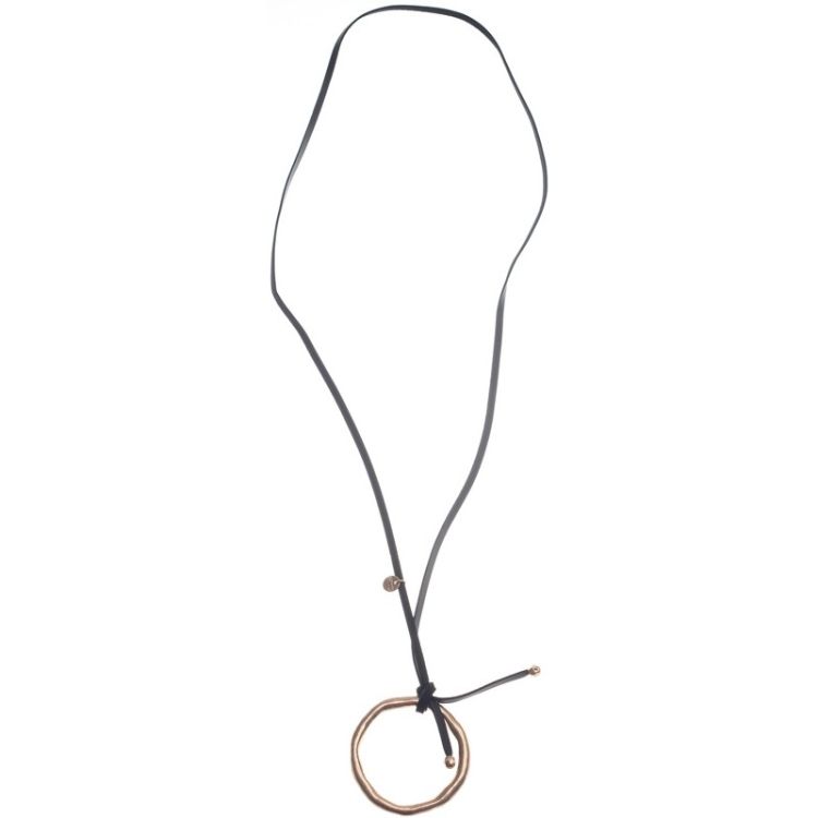 COLLAR LARGO COLGANTE ANILLA METAL 2