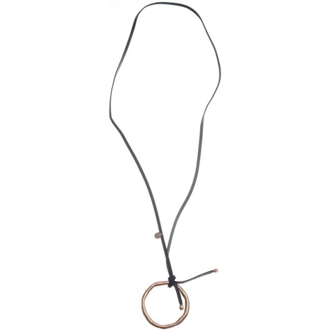 COLLAR LARGO COLGANTE ANILLA METAL