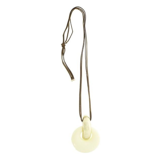 COLLAR LARGO COLGANTE METAL RESINA