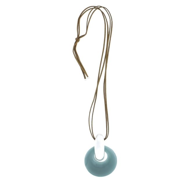 COLLAR LARGO COLGANTE METAL RESINA