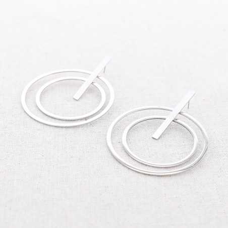 STEEL EARRINGS GEOMETRIC SHAPE