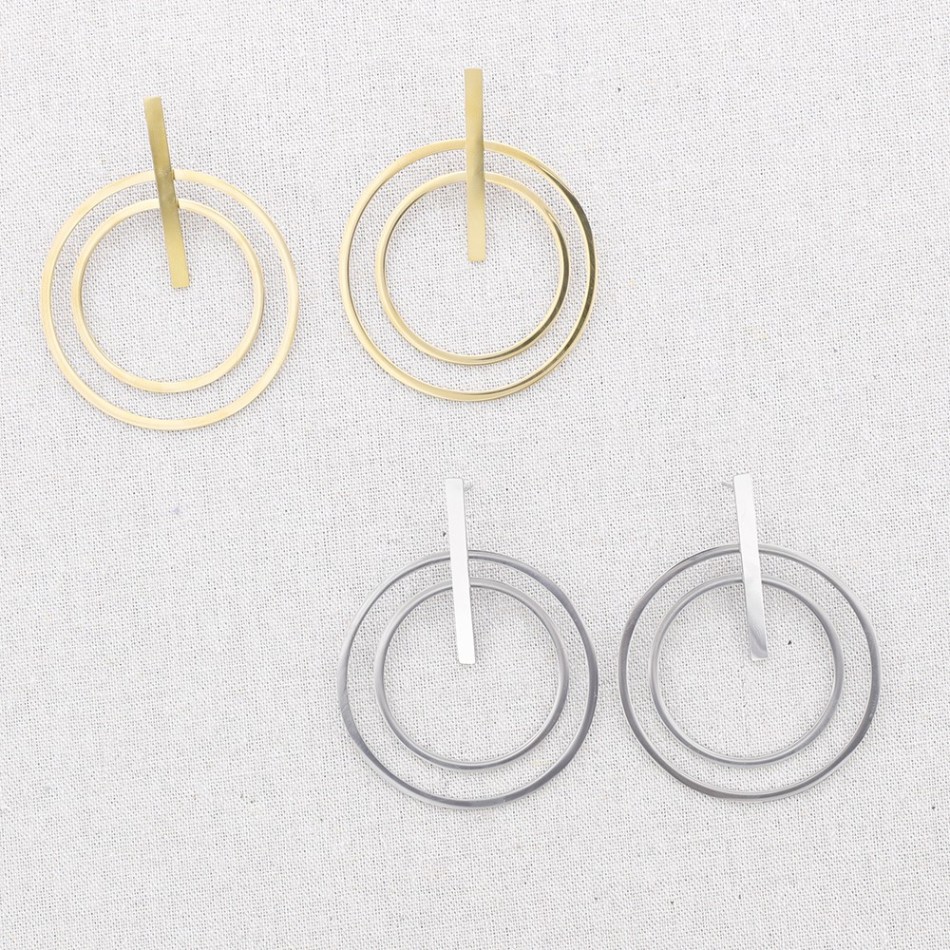 PENDIENTES ACERO FORMA GEOMÉTRICA
