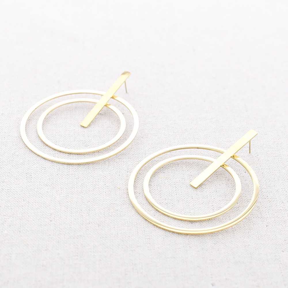 STEEL EARRINGS GEOMETRIC SHAPE