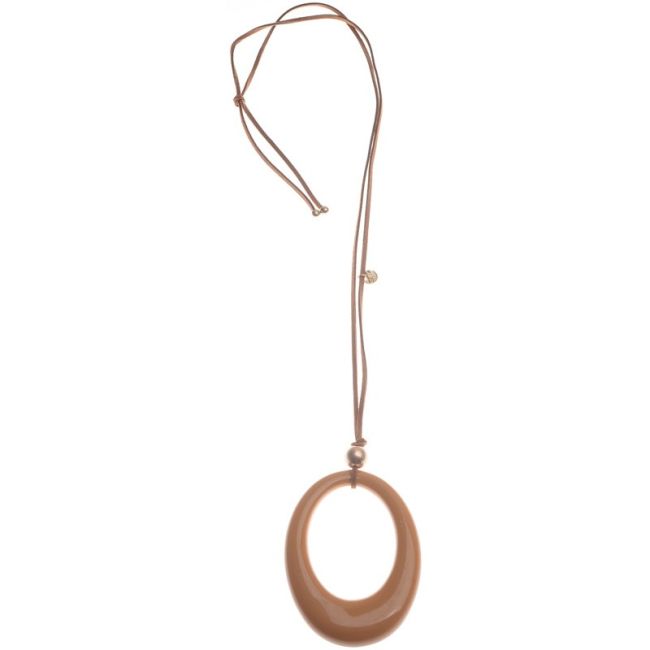 COLLAR LARGO COLGANTE ANILLA RESINA